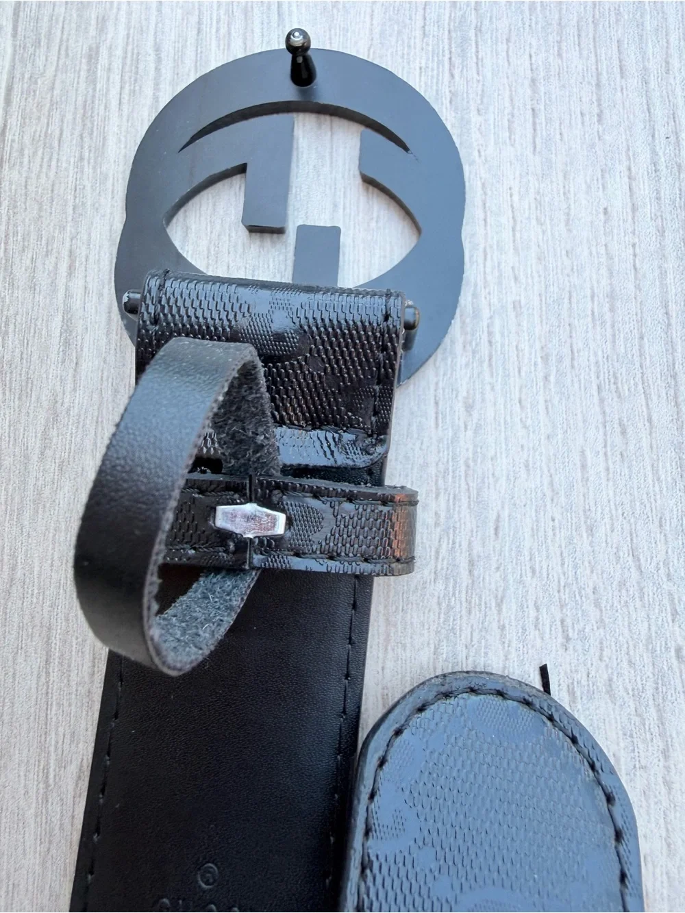 Gucci Black Men's Logo Belt